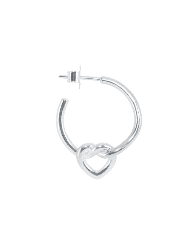Jane Kønig, Tied heart hoop, Sølv