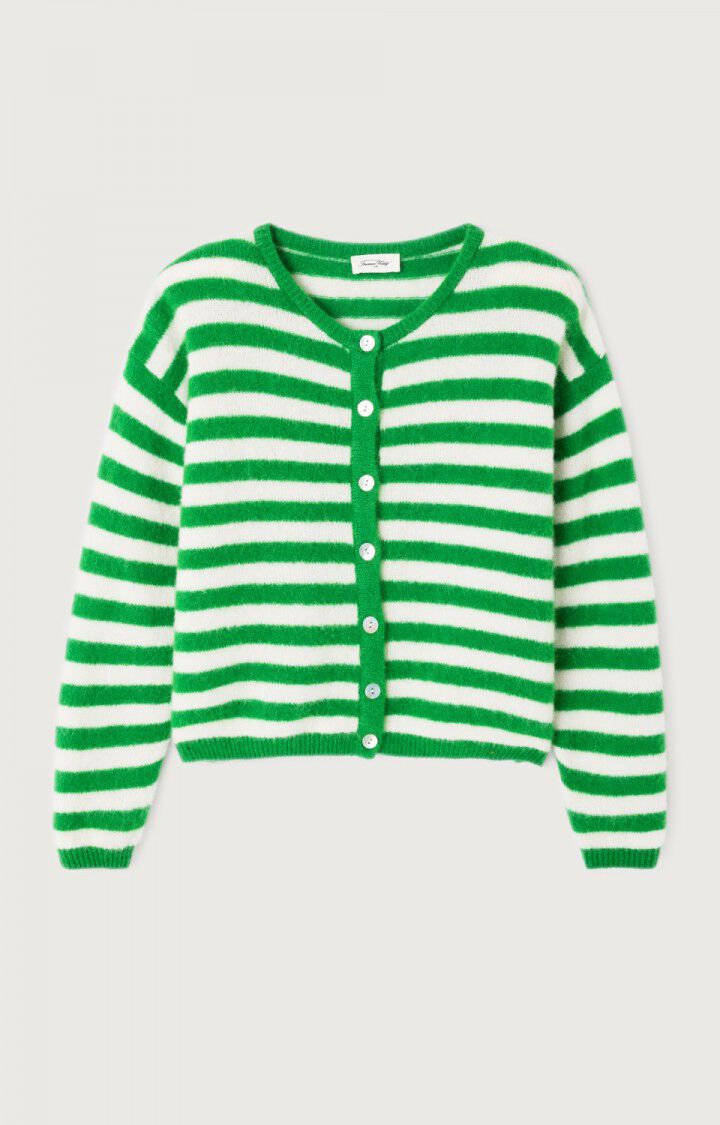 American Vintage, Vitow Cardigan, Striped White Clover