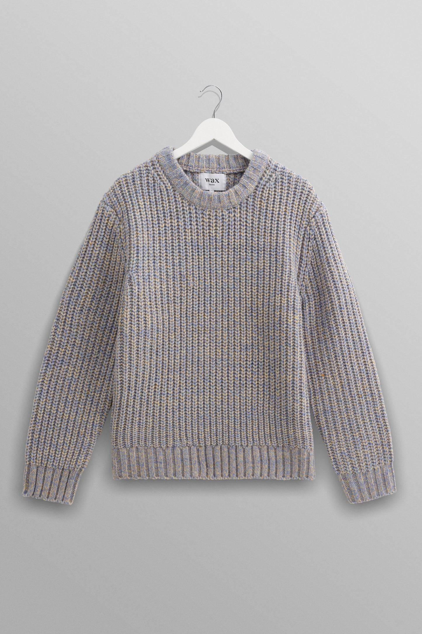 Wax London, WILDE CREW THICK KNIT, BLUE