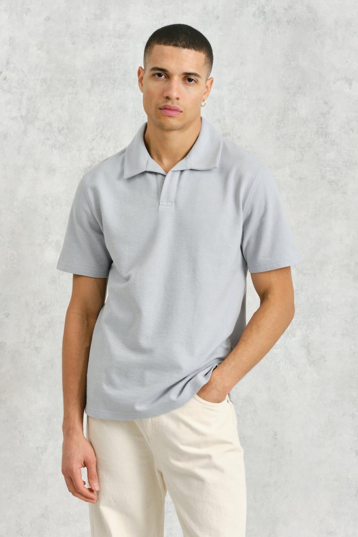 Wax London, Atwood Organic Cotton Polo Shirt, Blue