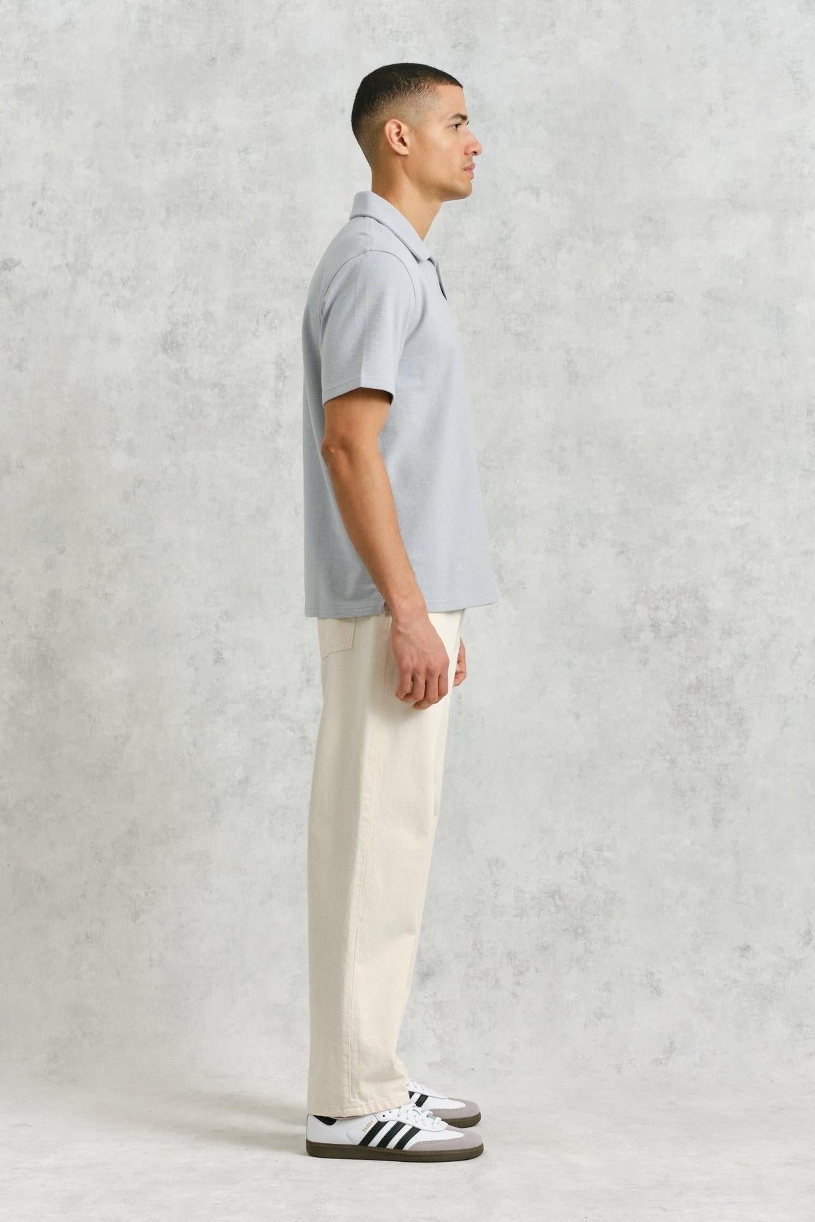 Wax London, Atwood Organic Cotton Polo Shirt, Blue