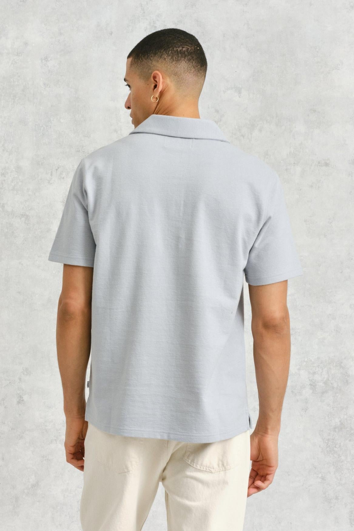 Wax London, Atwood Organic Cotton Polo Shirt, Blue