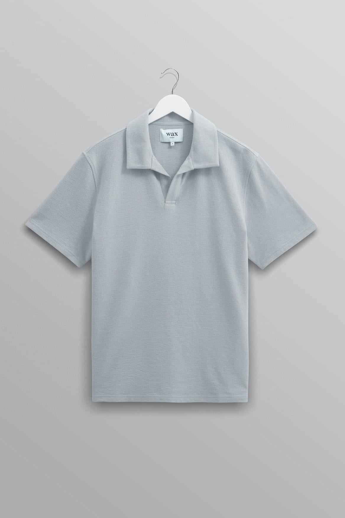 Wax London, Atwood Organic Cotton Polo Shirt, Blue