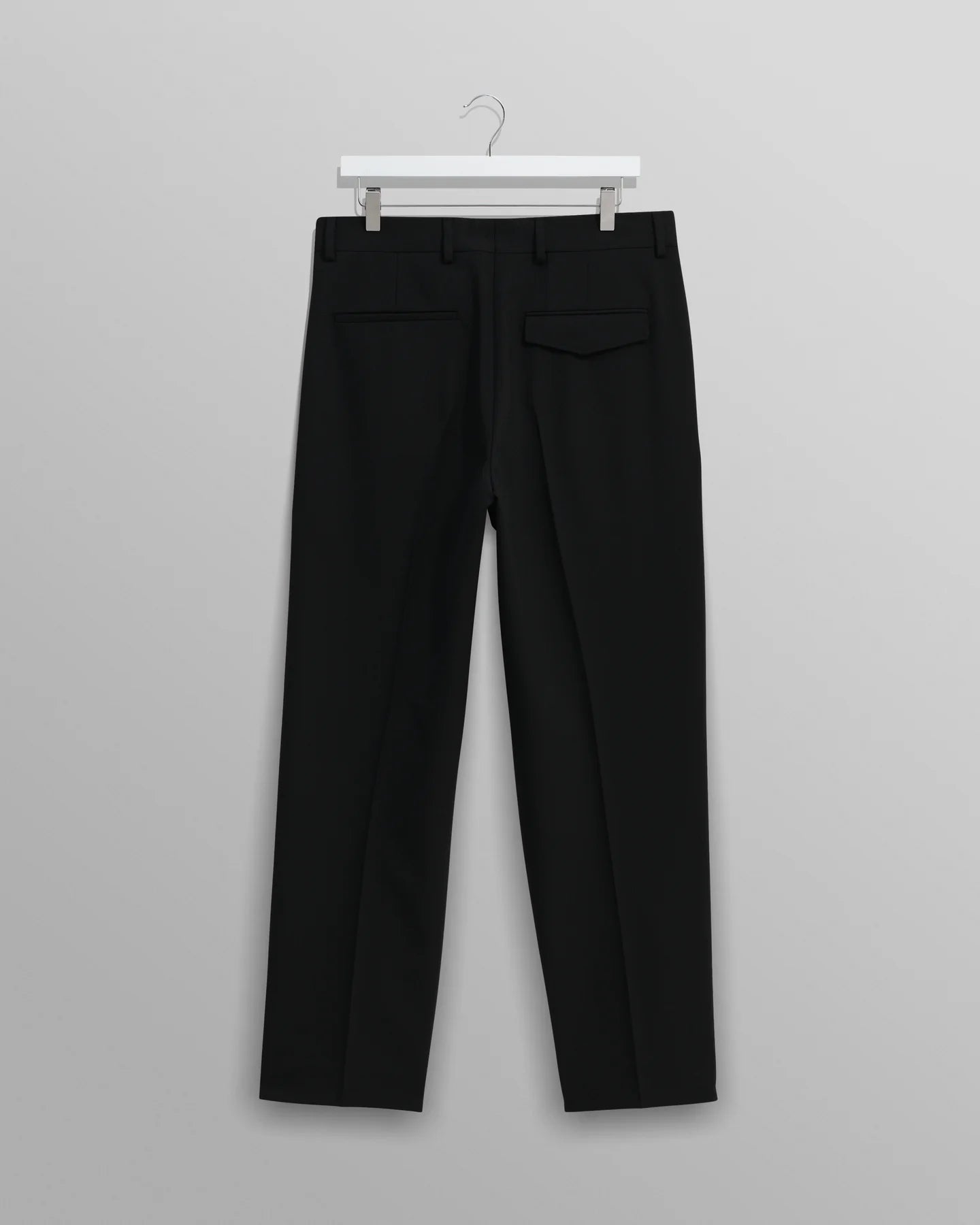 WAX London, Aubyn Wool Blend Twill Pleated Trousers, Black
