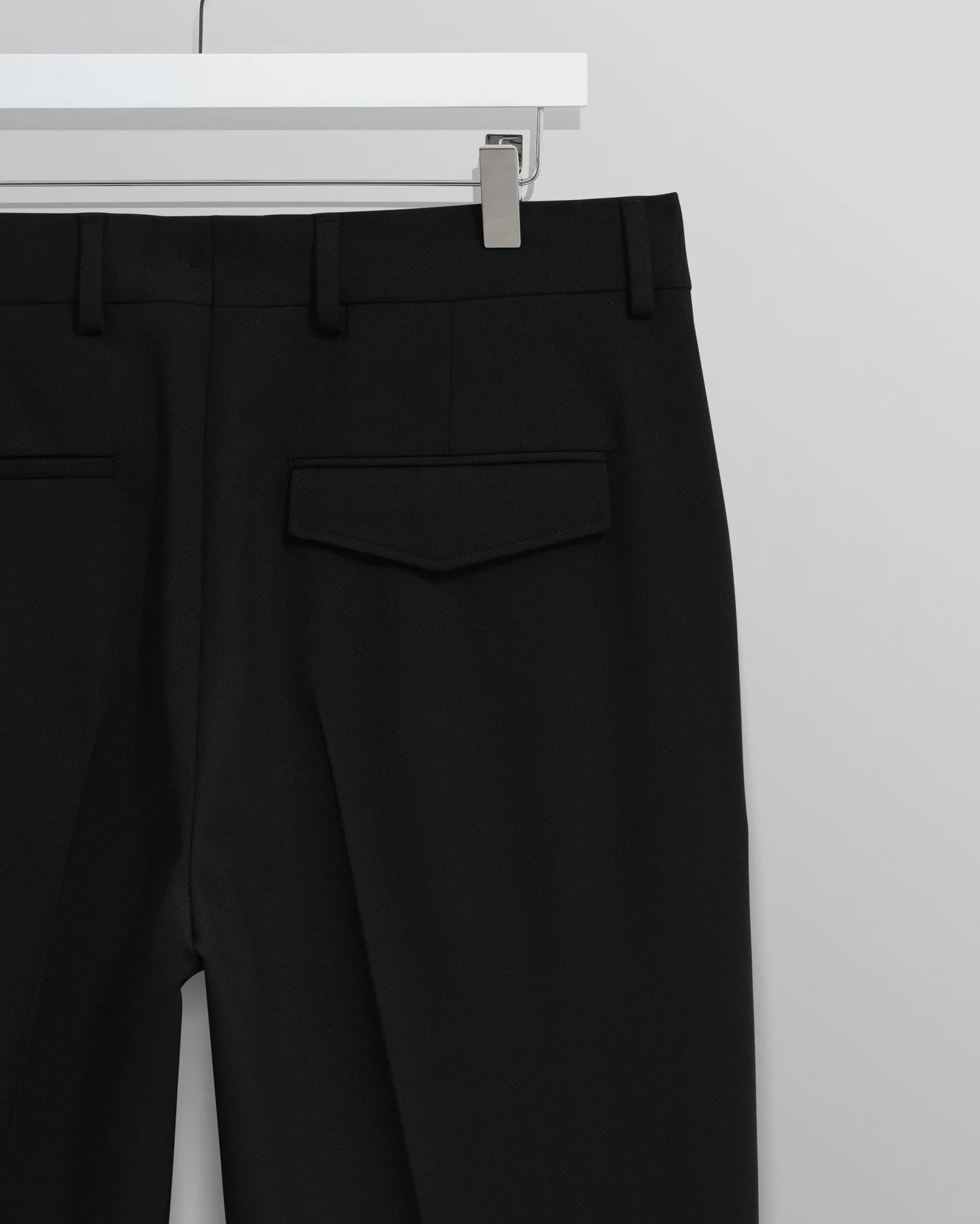 WAX London, Aubyn Wool Blend Twill Pleated Trousers, Black