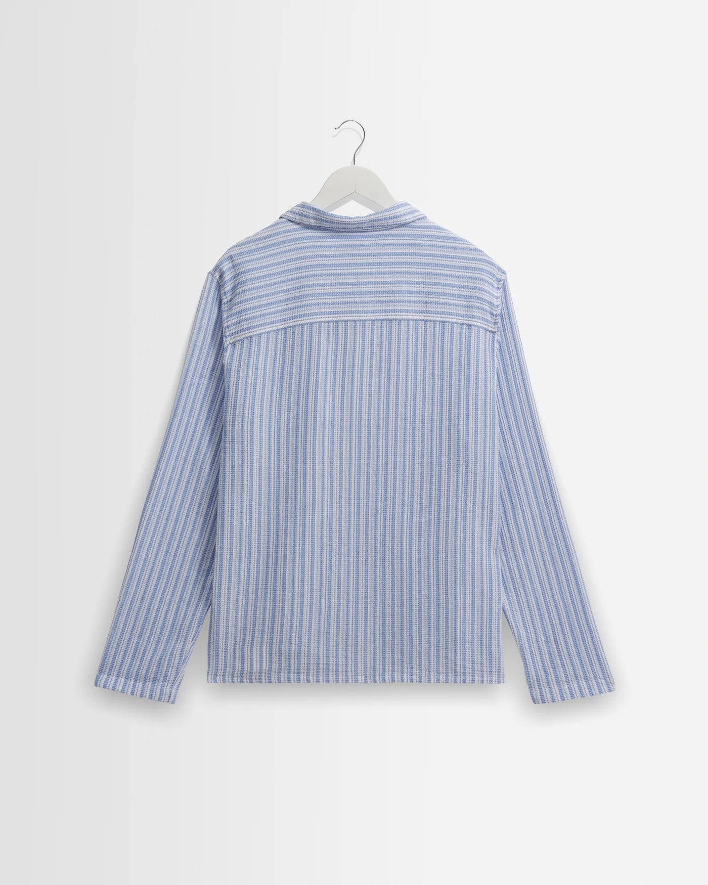 Wax London, Corey Twisted Stripe Shirt, Bright Blue