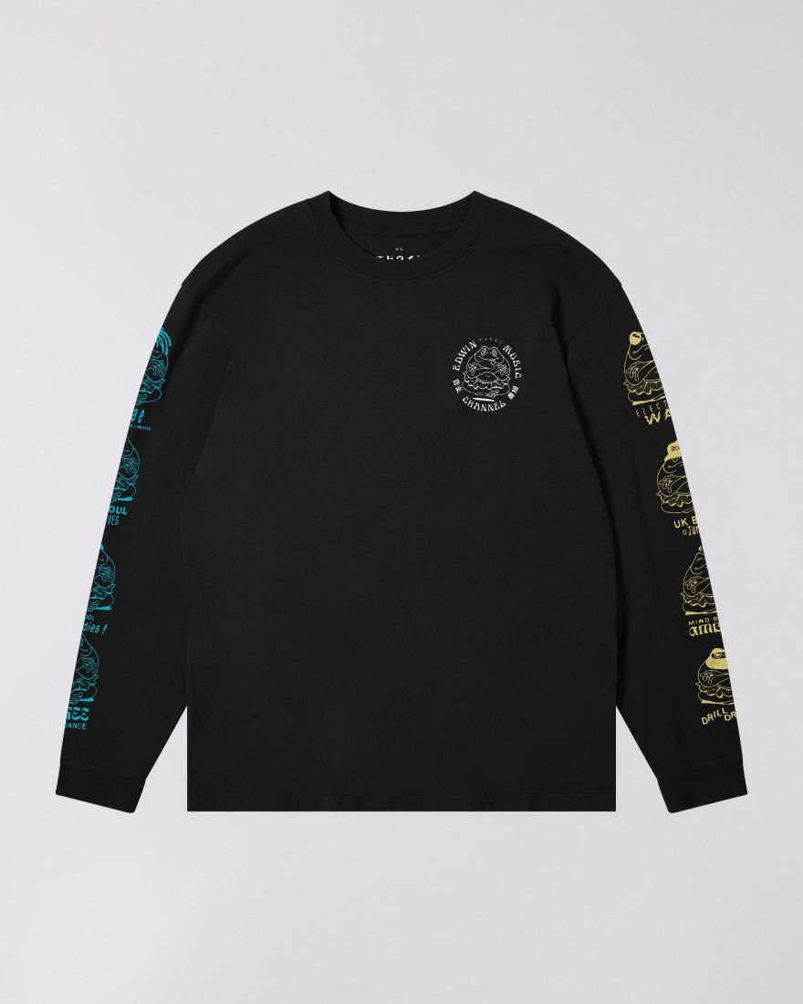 EDWIN, Music Channel T-Shirt LS, Black