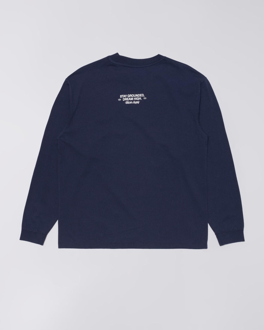 EDWIN, LAID-BACK LEAGUE T-SHIRT LS, Navy