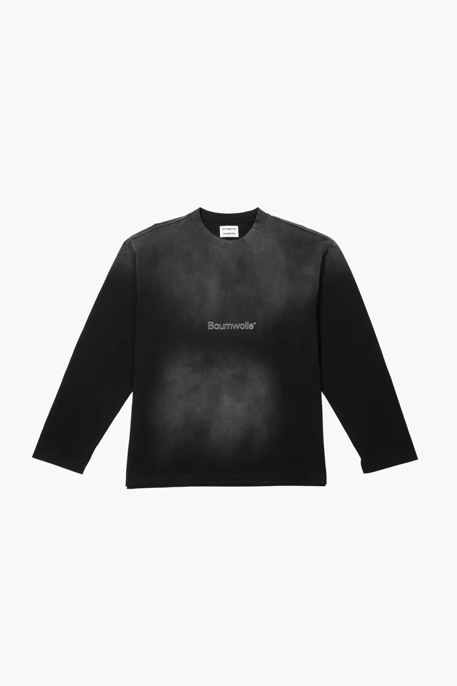 Optimistic Runners, Baumwolle Longsleeve T-shirt, Washed Black