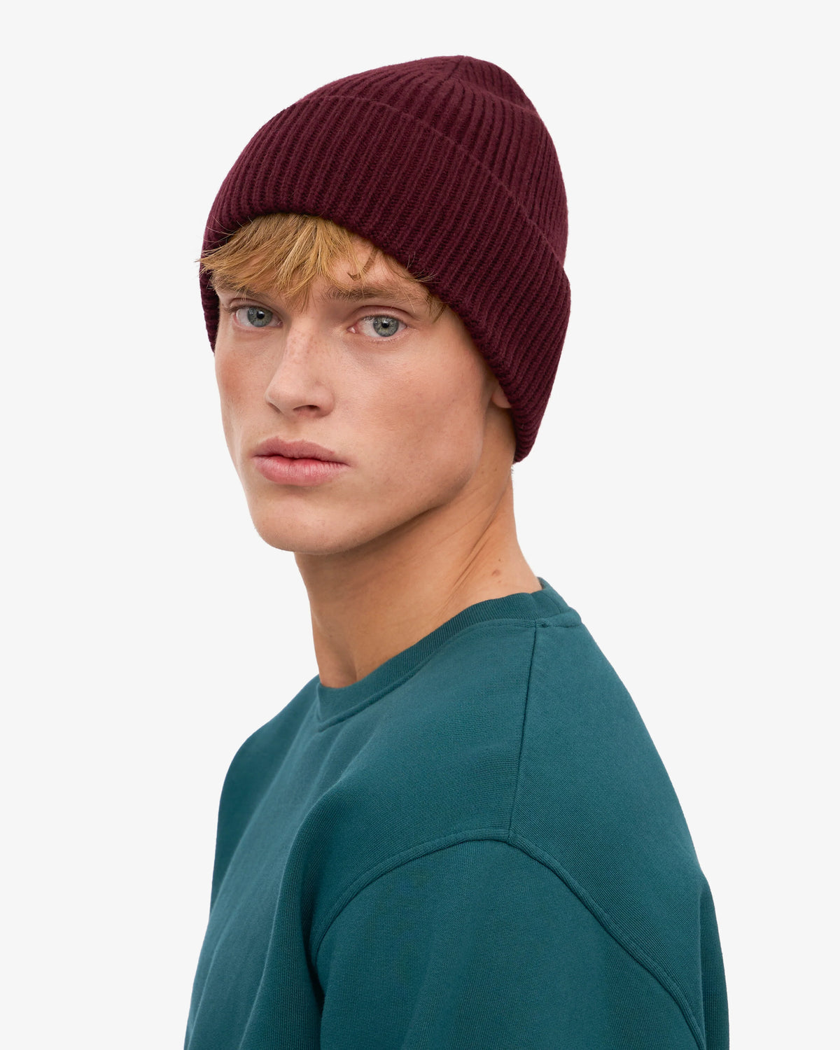 Colourful Standard, Merino Wool Beanie, Oxblood Red