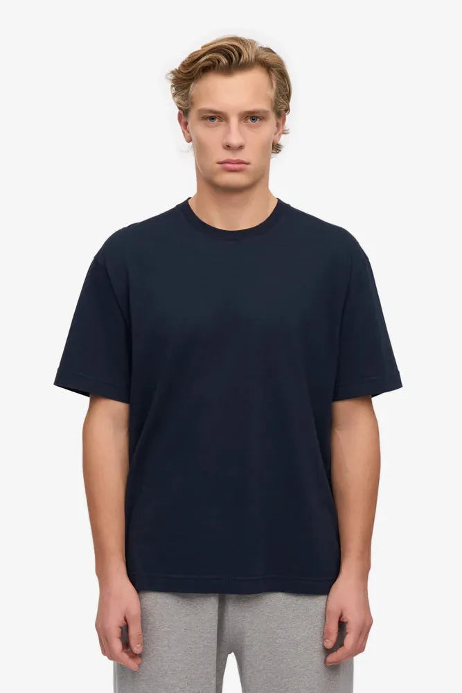 Colourful Standard, Oversized Organic T-Shirt, Navy Blue