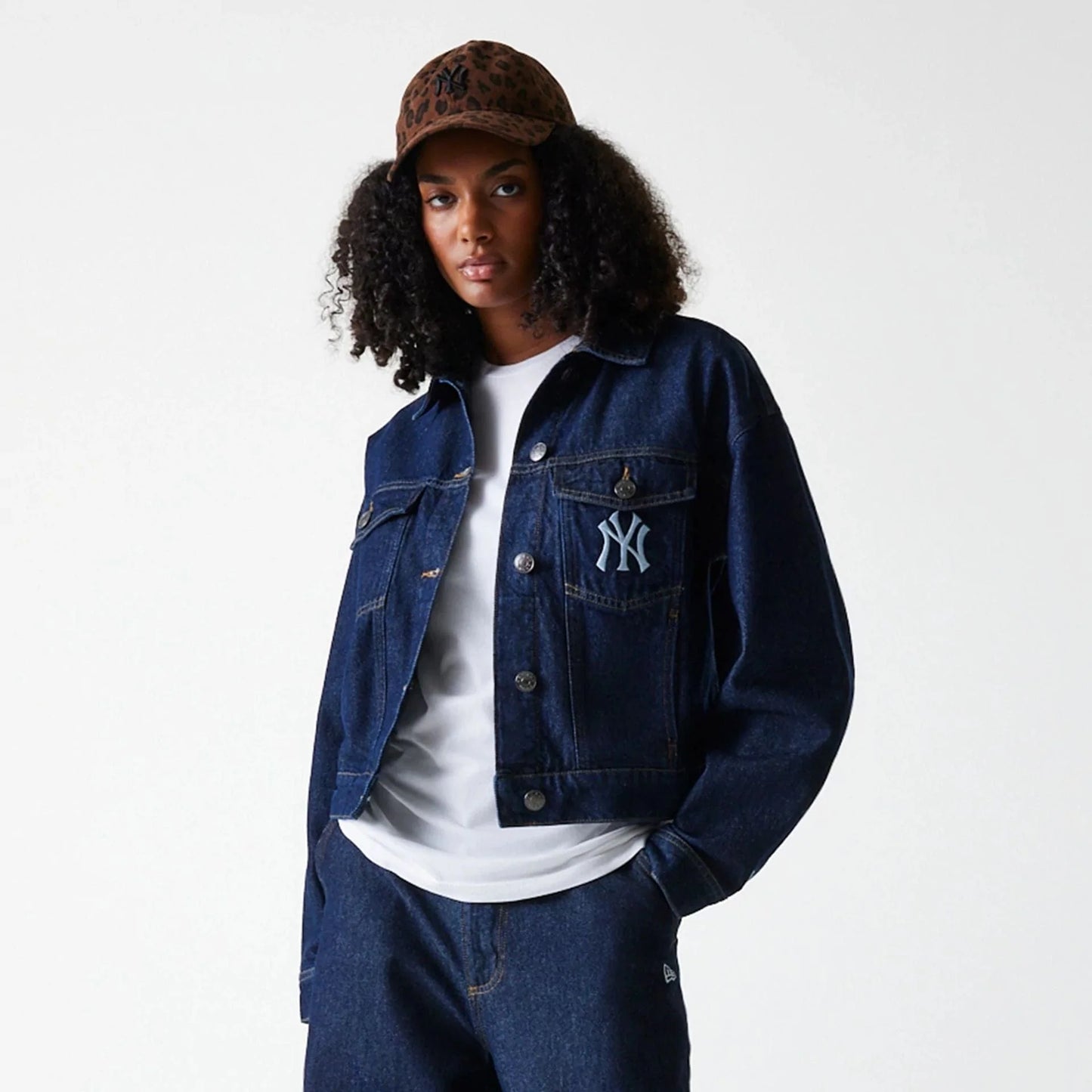 New Era, New York Yankees, Womens Denim Jacket, Dark Blue