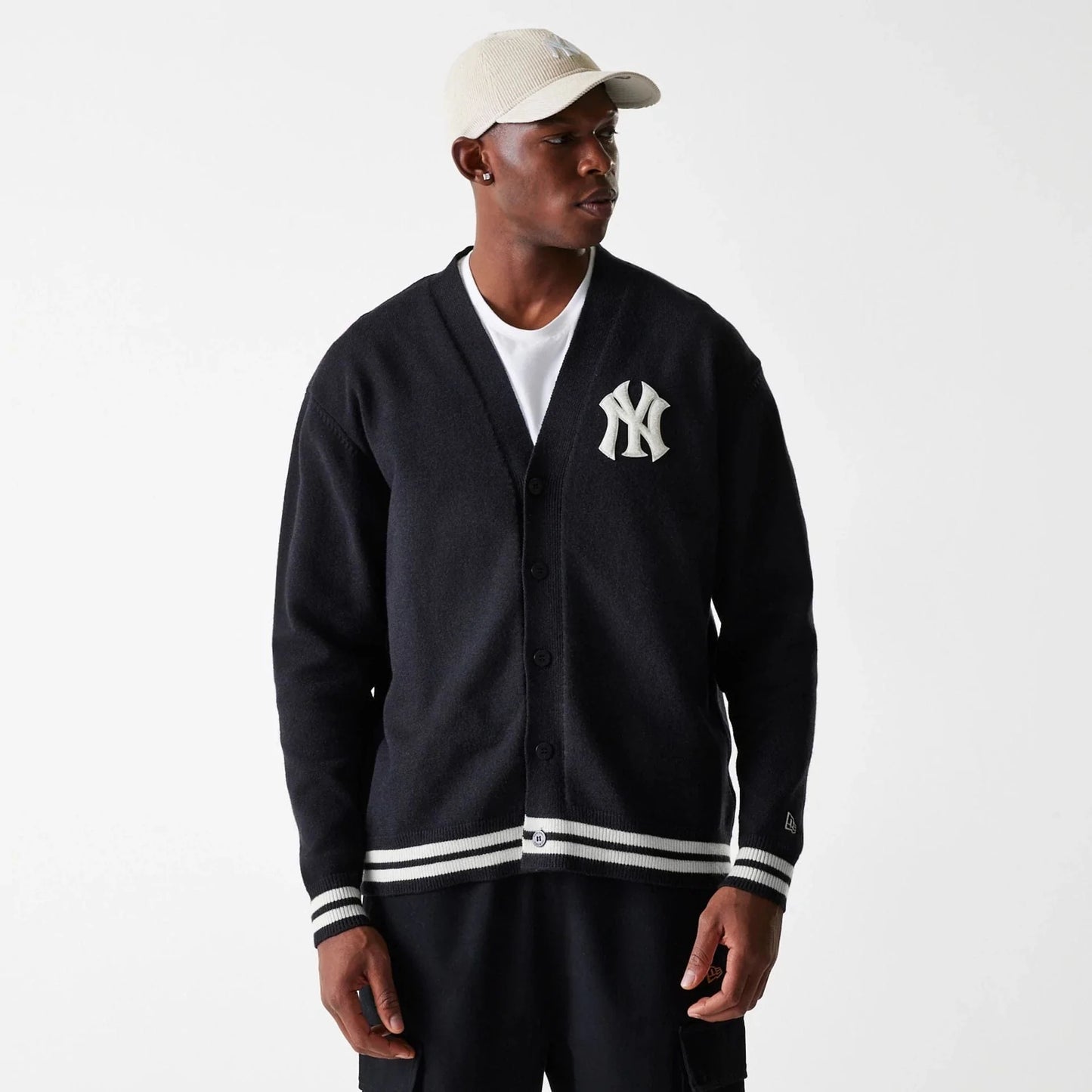 New York Yankees, Unisex Knit Cardigan, Black