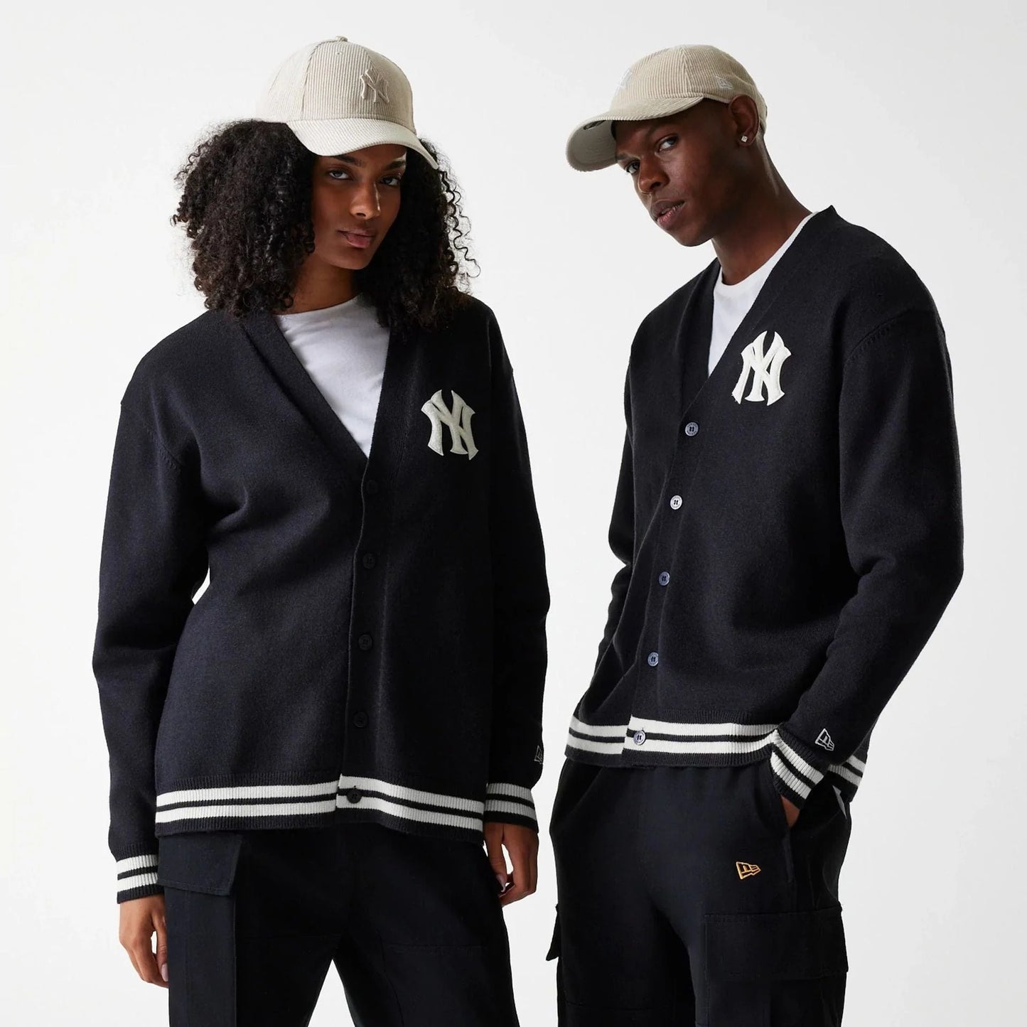 New York Yankees, Unisex Knit Cardigan, Black