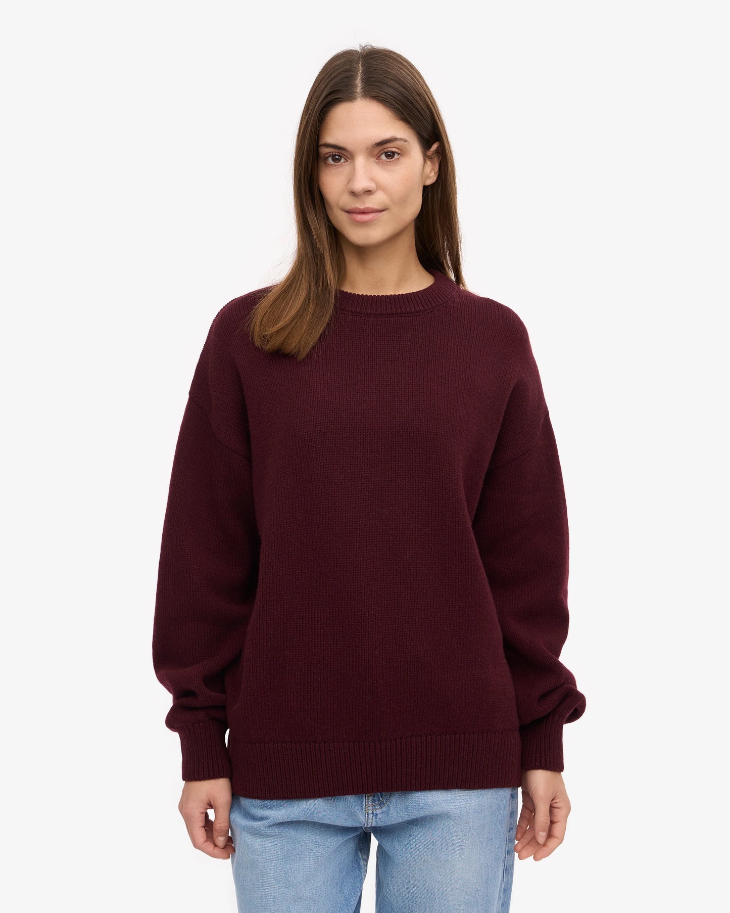 Colorful Standard, Oversized Merino Wool Crew, Oxblood Red