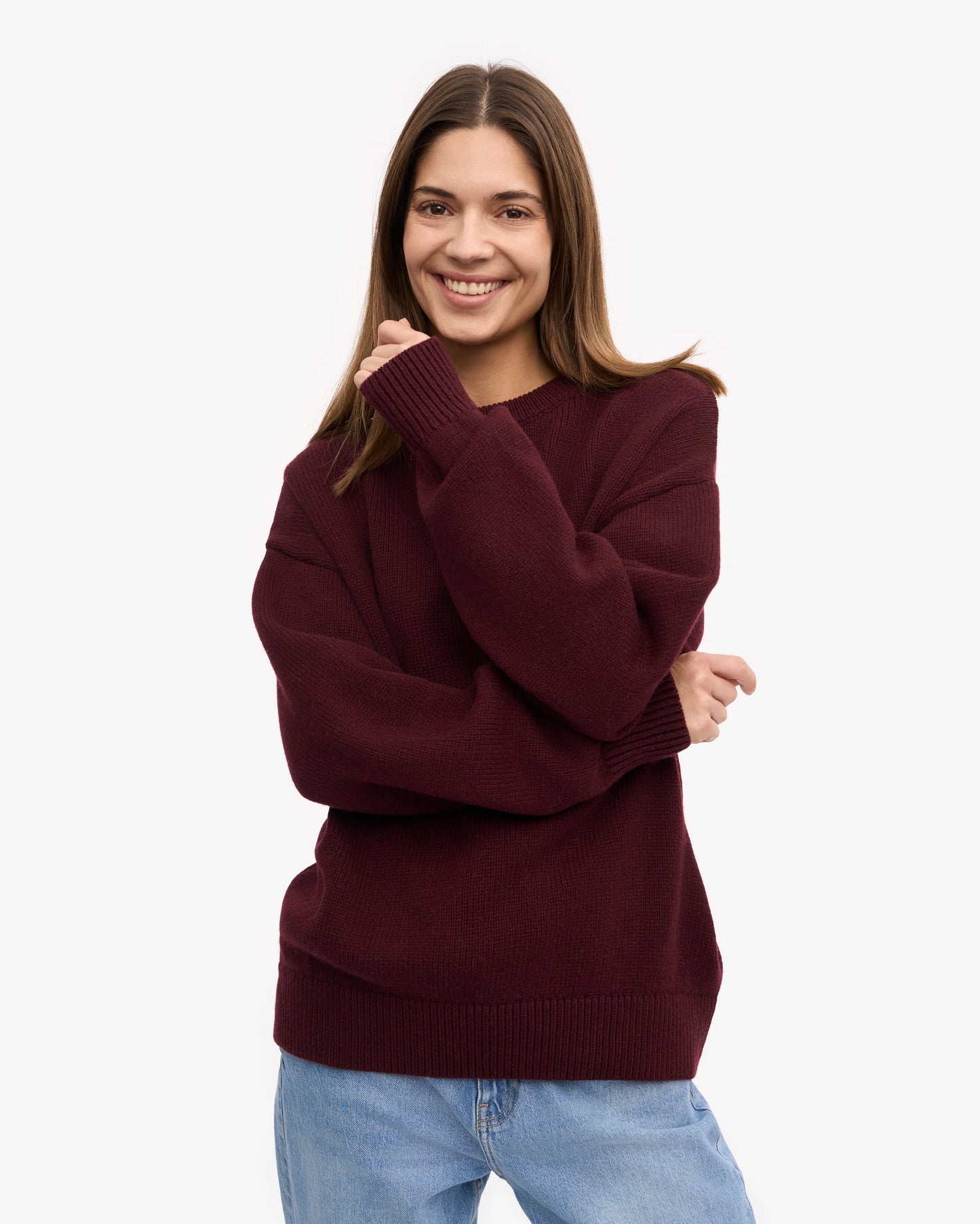 Colorful Standard, Oversized Merino Wool Crew, Oxblood Red