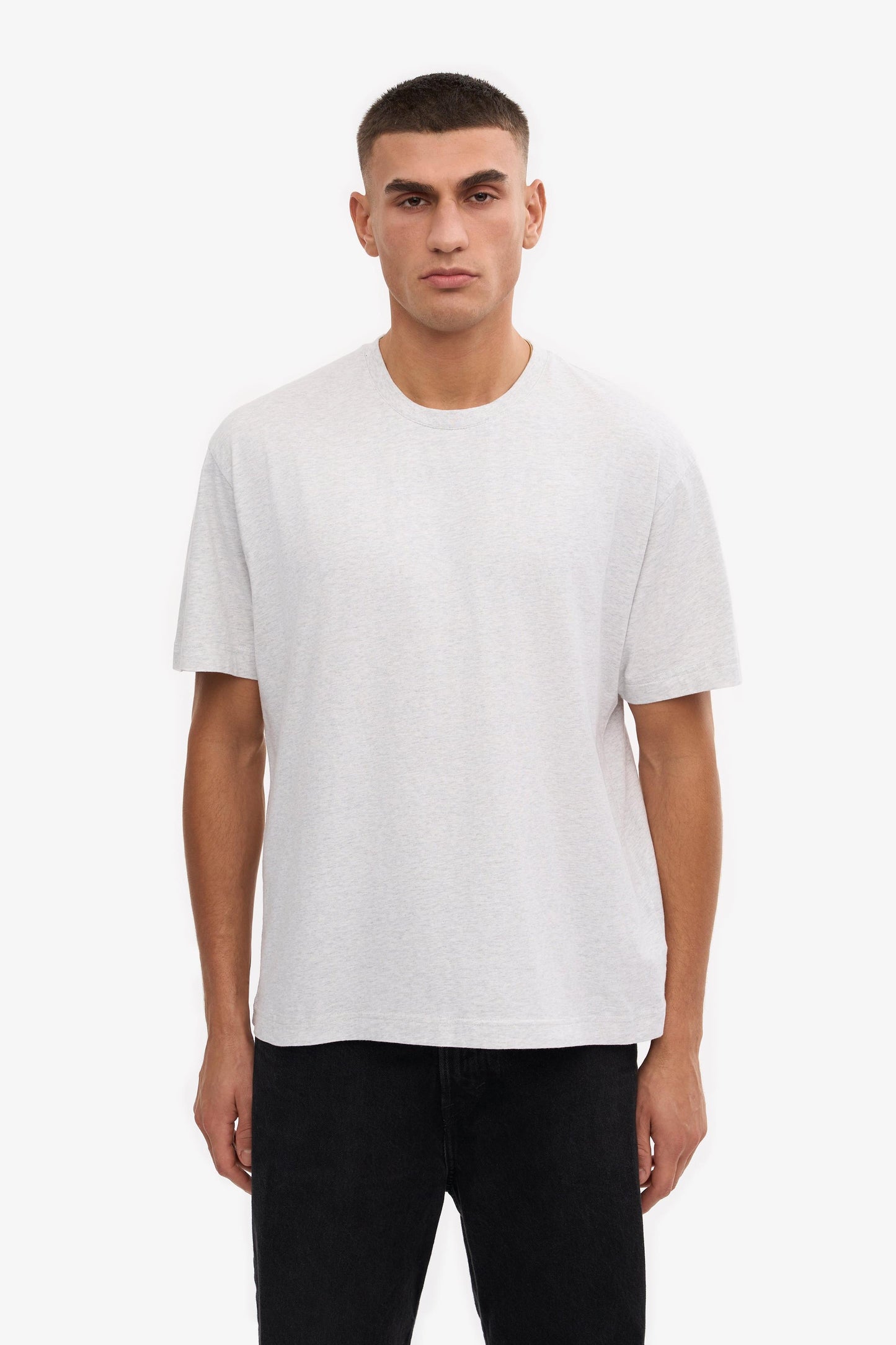 Colourful Standard, Oversized Organic T-Shirt, Snow Melange