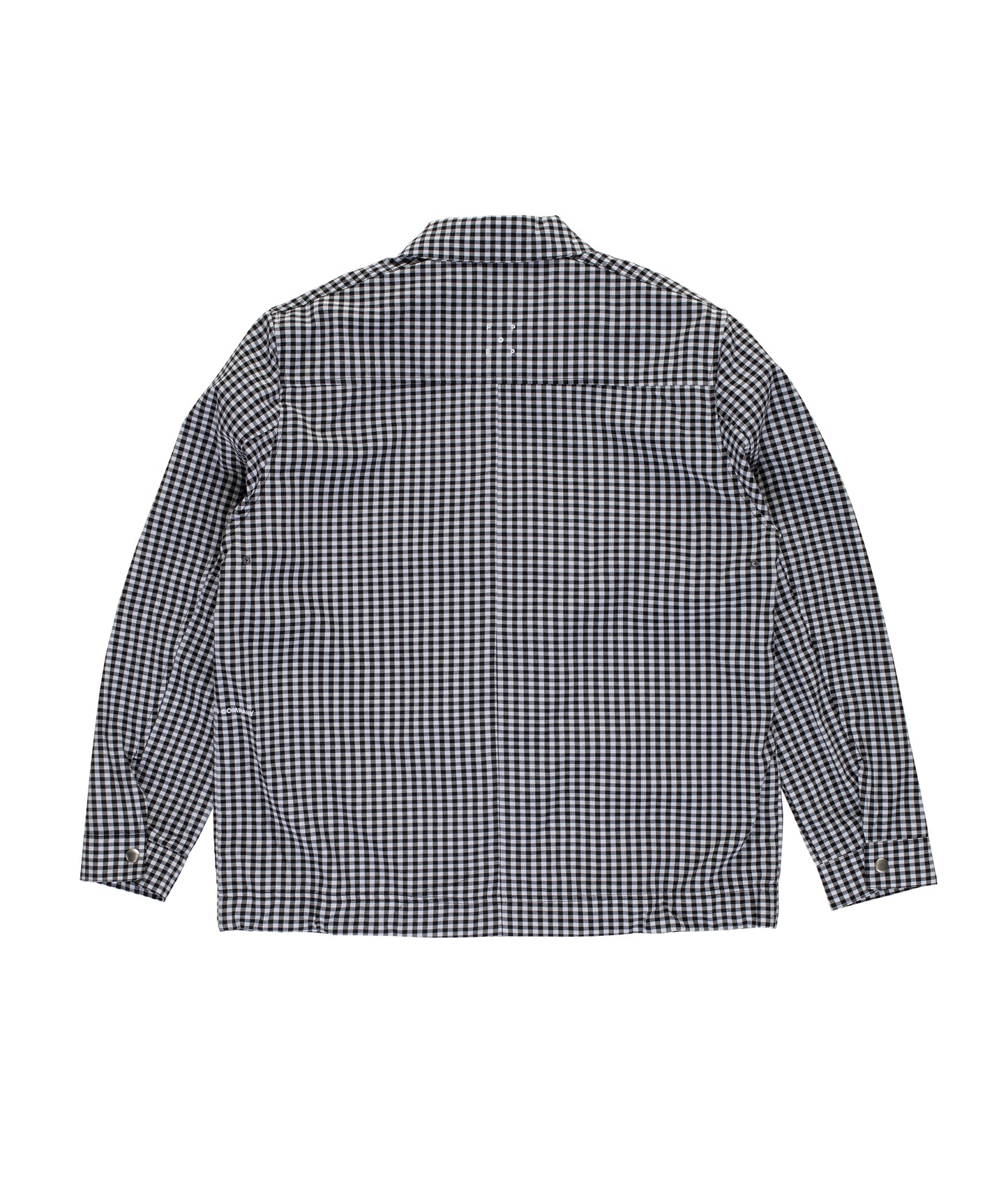Pop trading, GINGHAM BOXER OVERSHIRT, BLACK/OFF WHITE