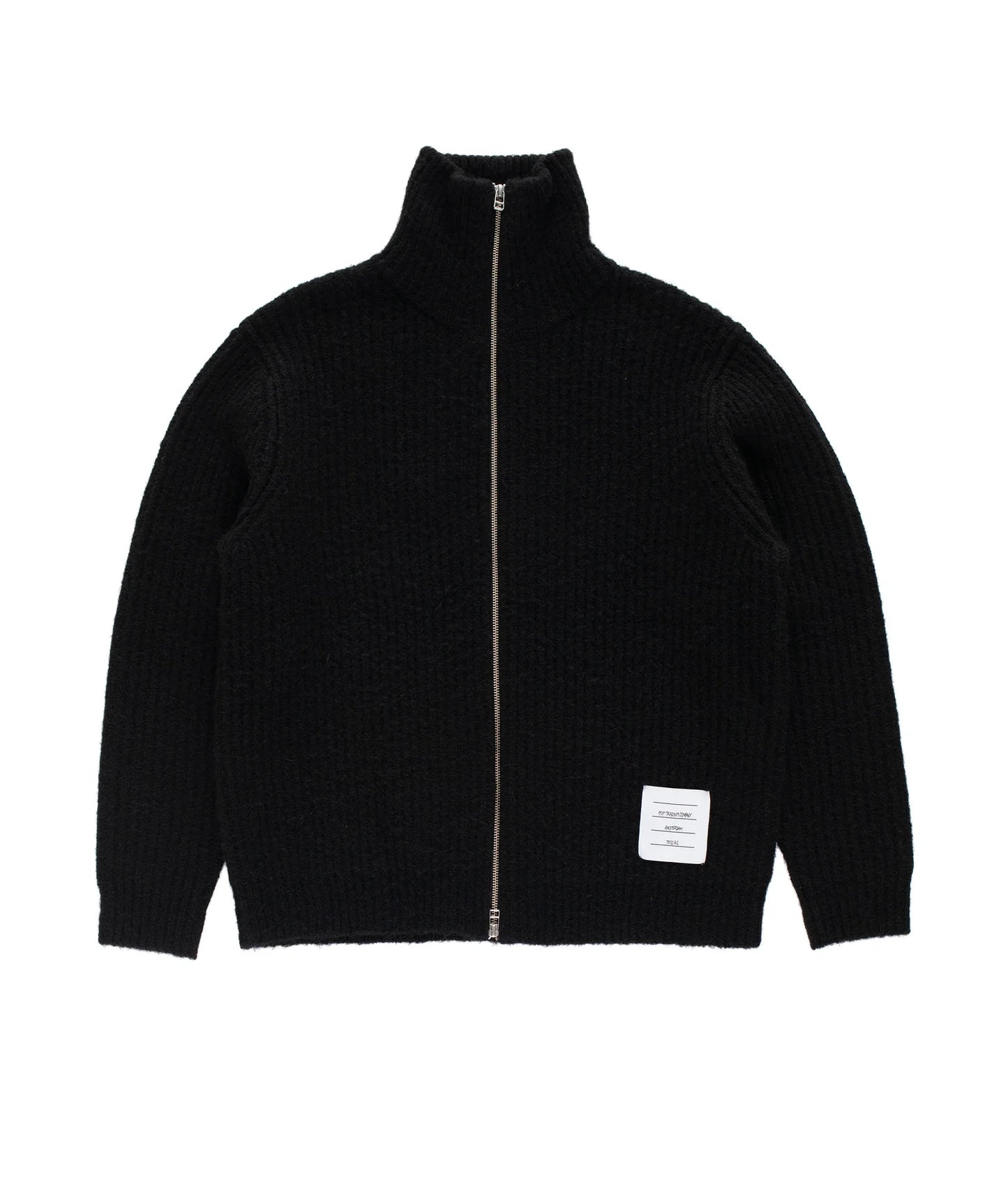 POP Trading Company, POP KNITTED FULL ZIP, BLACK