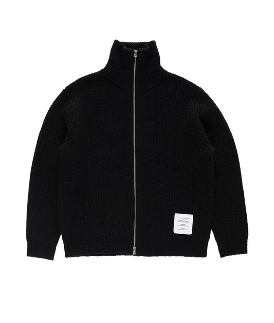 POP Trading Company, POP KNITTED FULL ZIP, BLACK