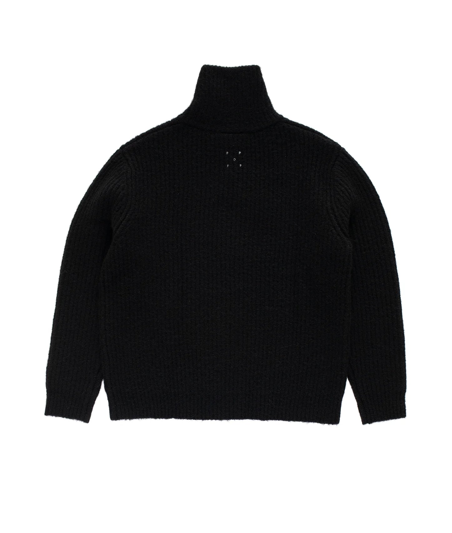 POP Trading Company, POP KNITTED FULL ZIP, BLACK