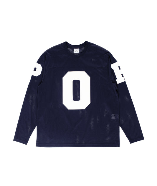 Pop Trading, MESH FOOTBALL LONGSLEEVE, NAVY