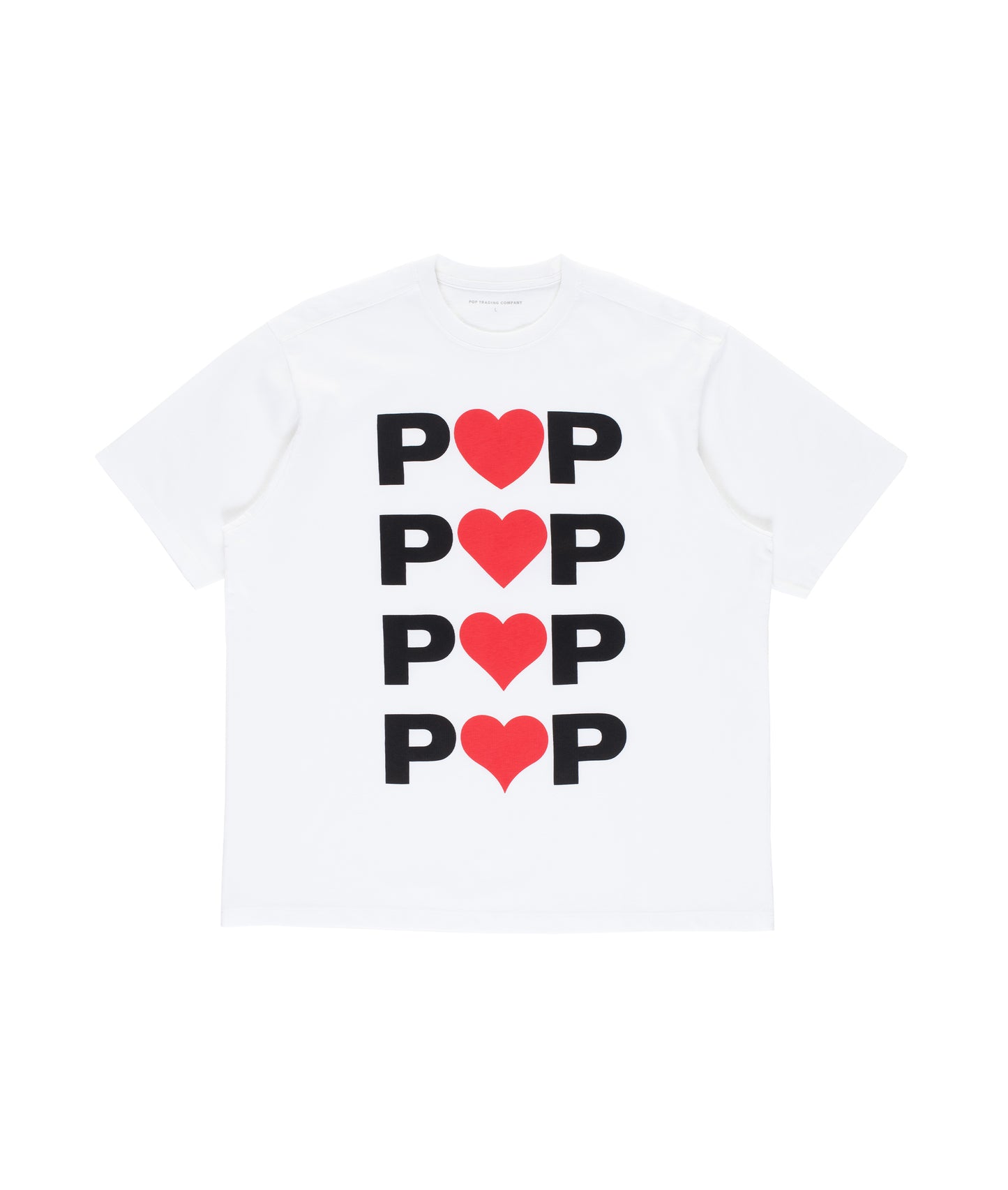 Pop Trading, HEARTS T-SHIRT, WHITE