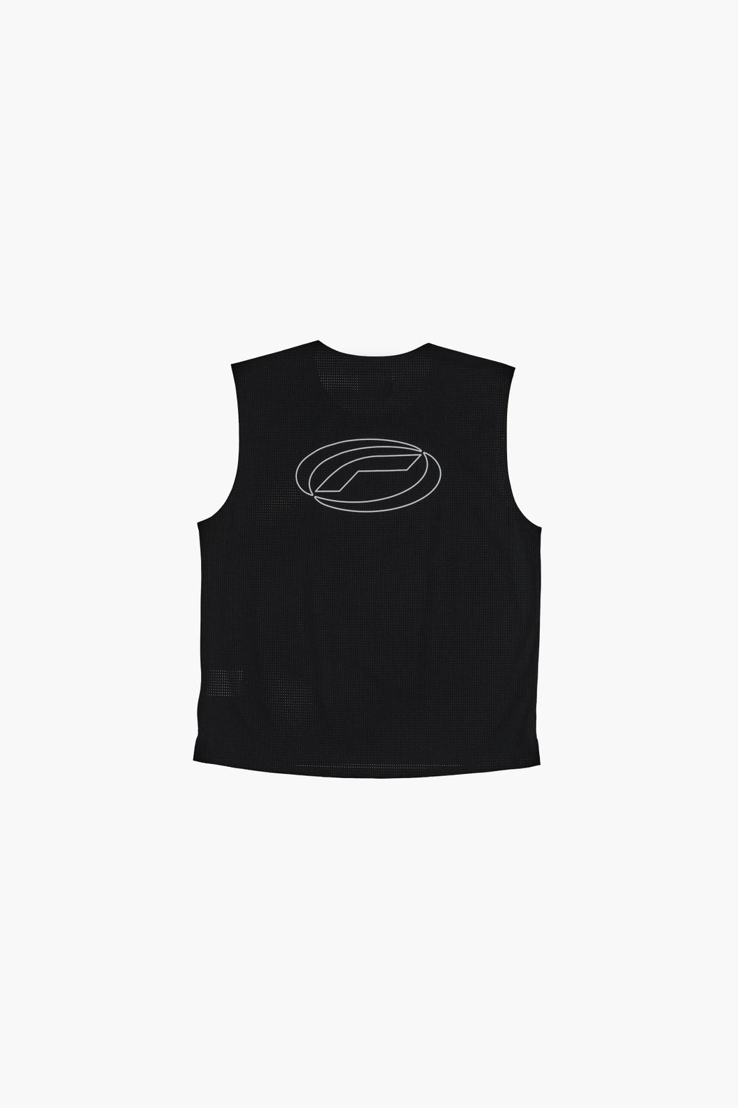 Optimistic Runners, Perforated Crop Tank Top, Black