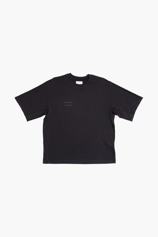 Optimistic Runners, Running Cotton T-shirt, Black
