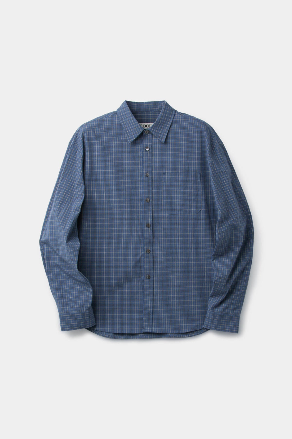 COOR, Windowpane check shirt, Blue