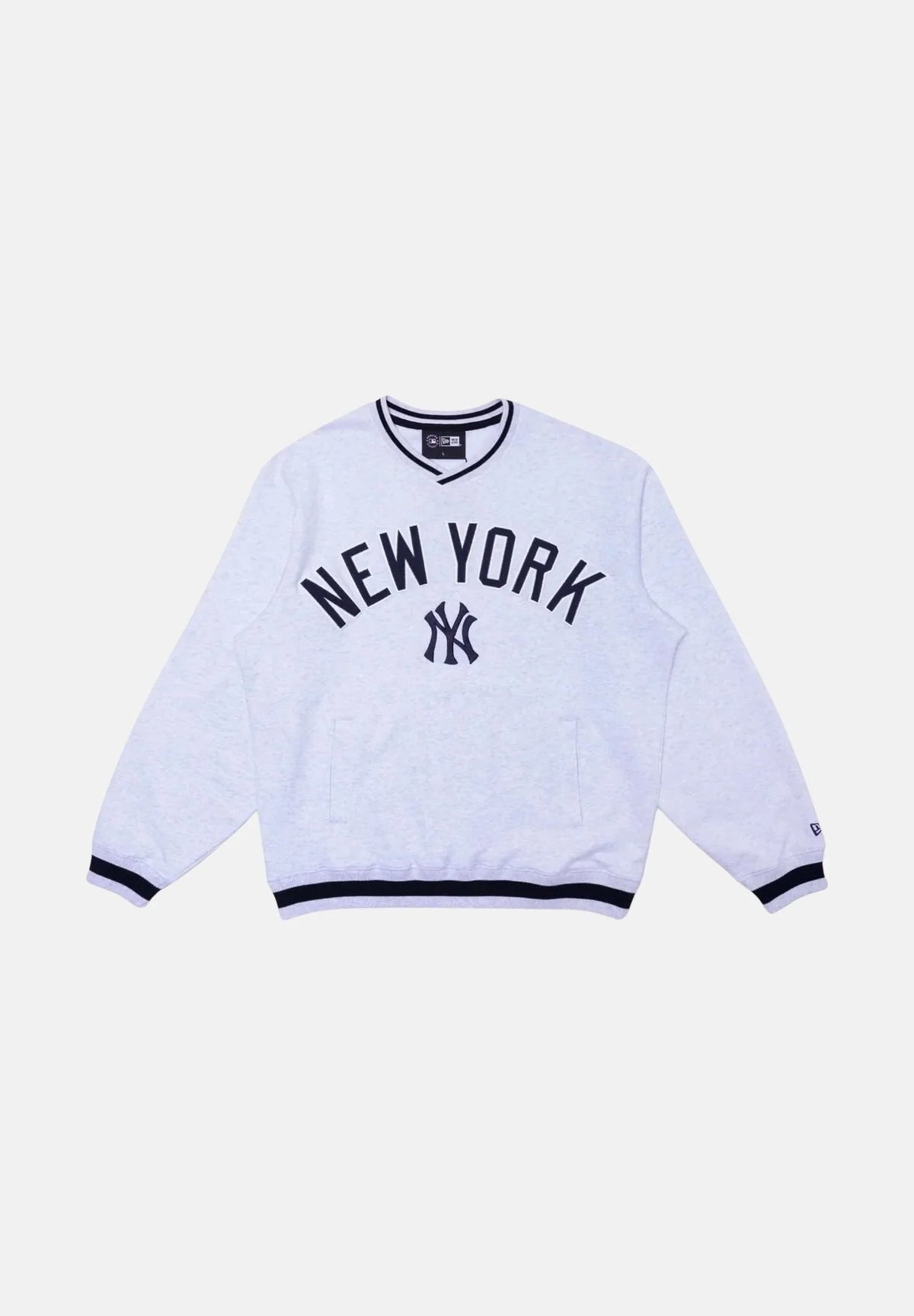 New Era, New York Yankees VARSITY V-NECK, Grey