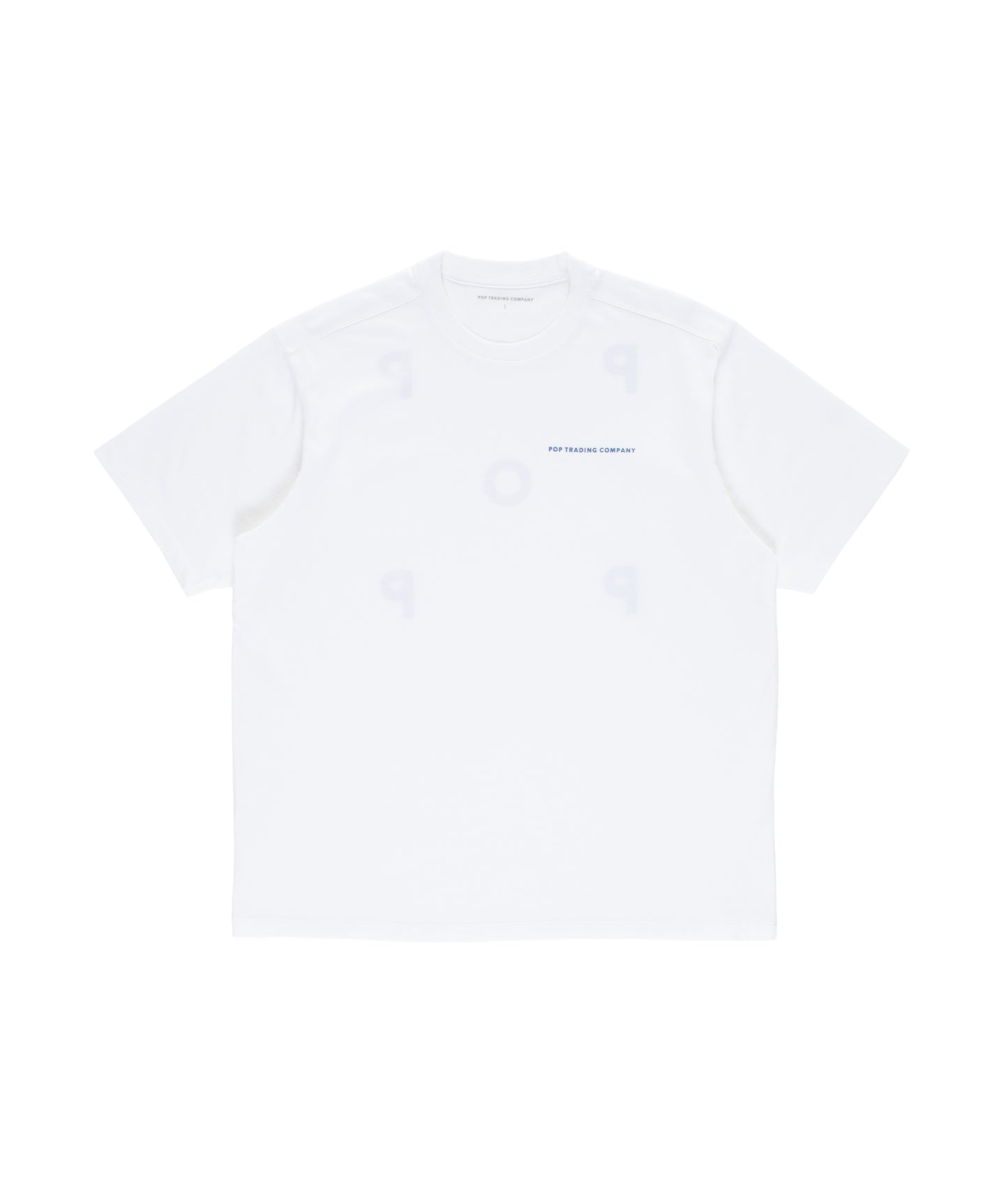 Pop Trading, LOGO T-SHIRT, WHITE/DUTCH BLUE