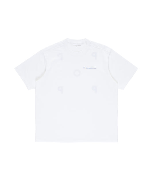 Pop Trading, LOGO T-SHIRT, WHITE/DUTCH BLUE