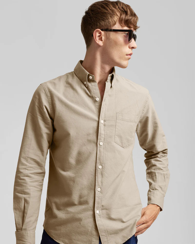 Colorful Standard, Organic Button Down Shirt, Oyster Grey