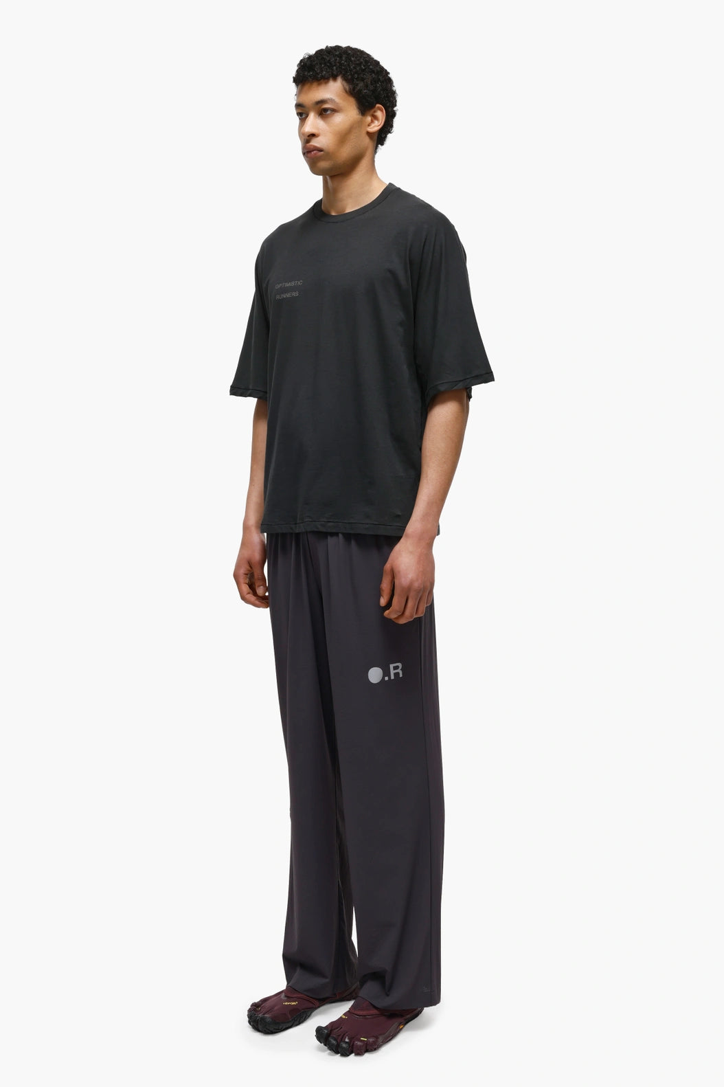 Optimistic Runners, Running Cotton T-shirt, Black