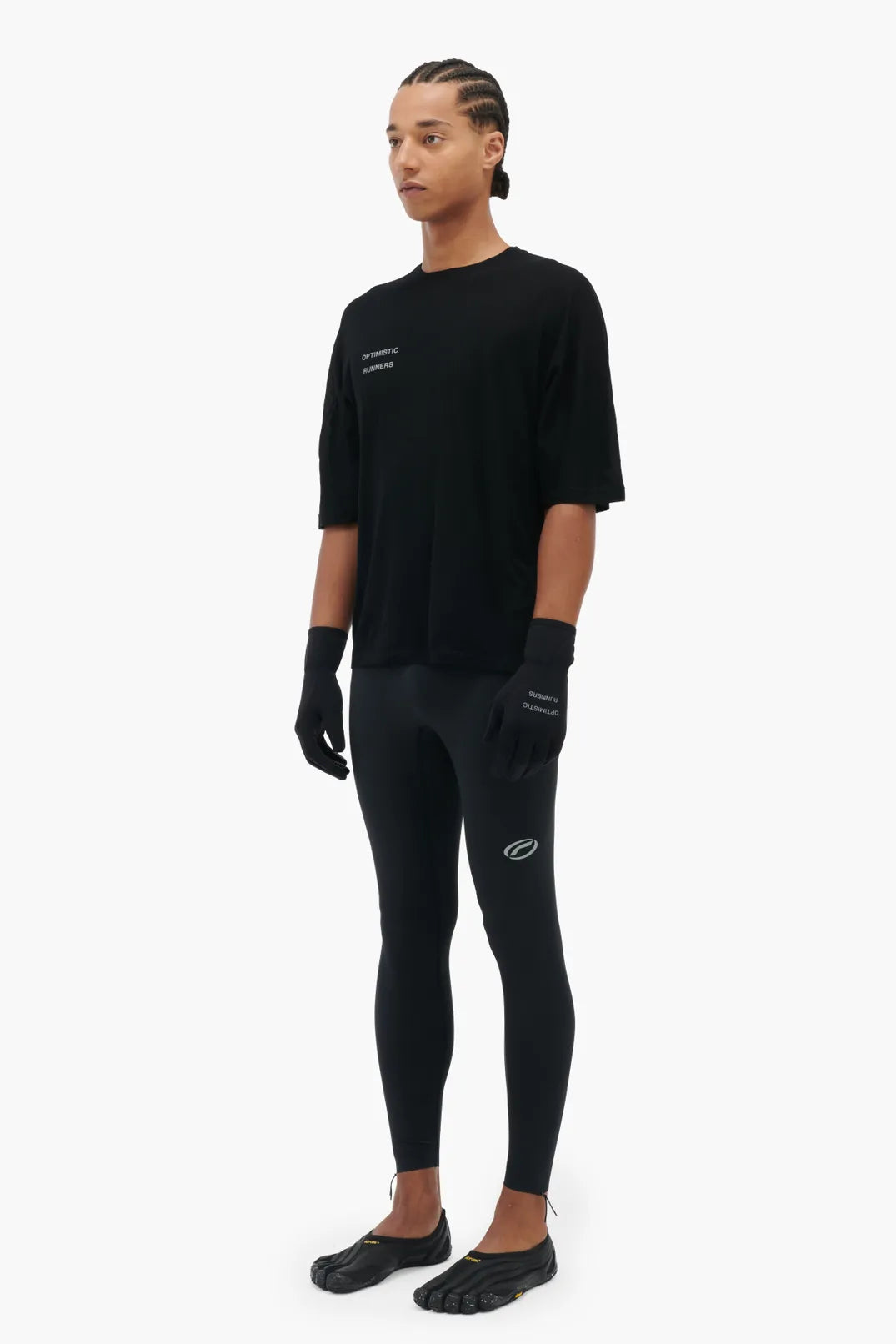 Optimistic Runners, Running Gloves, Black
