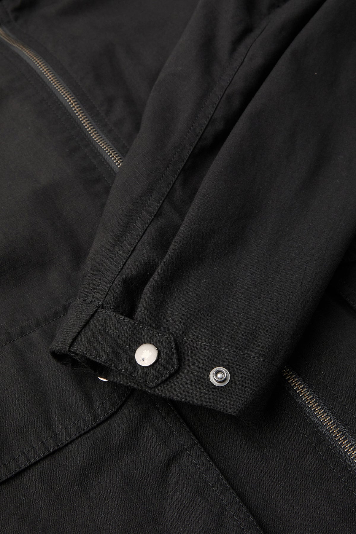 COOR, Stand collar cotton washed jumper, Washed black