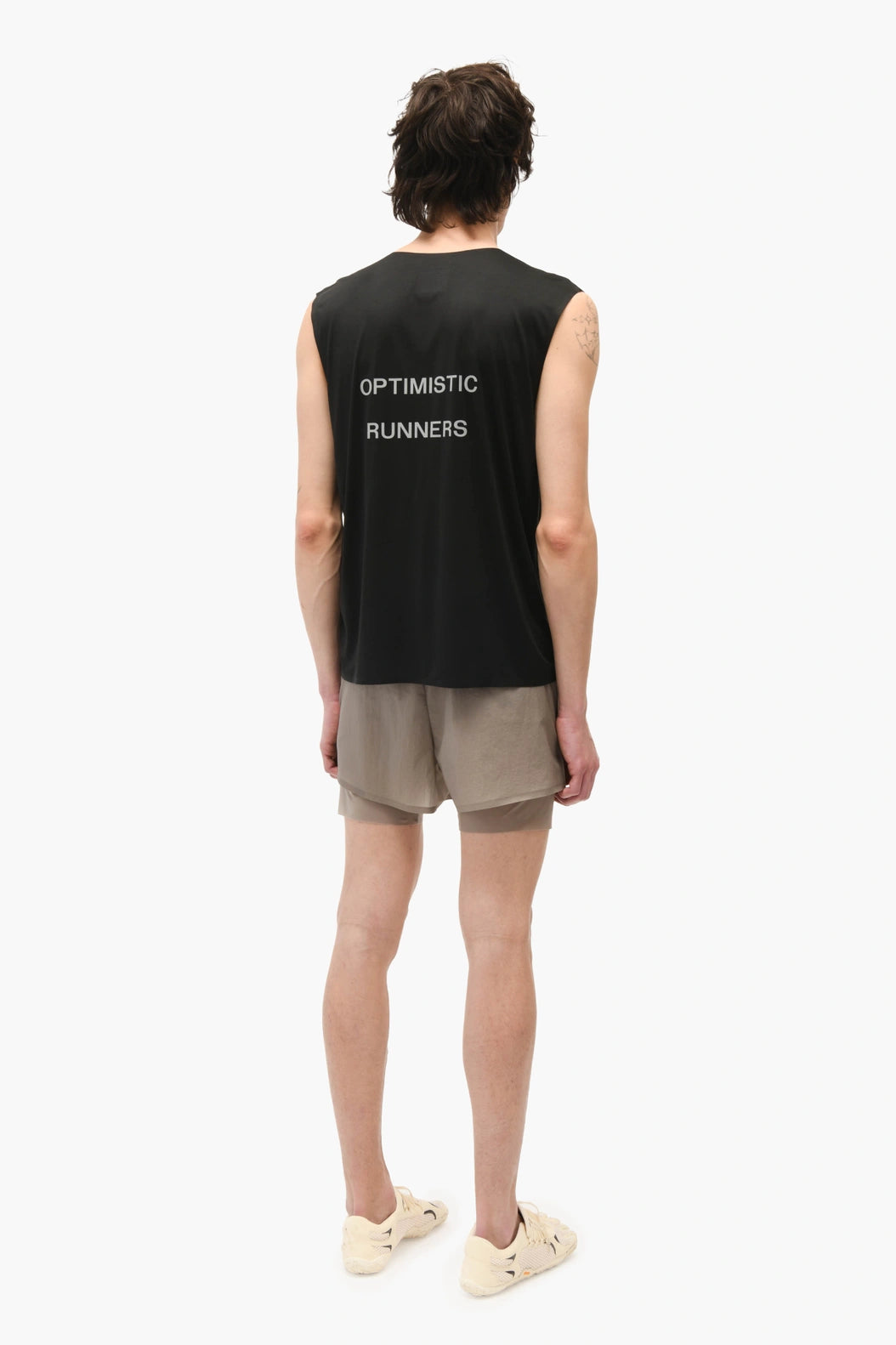 Optimistic Runners, Recycled OR Tank Top, Black