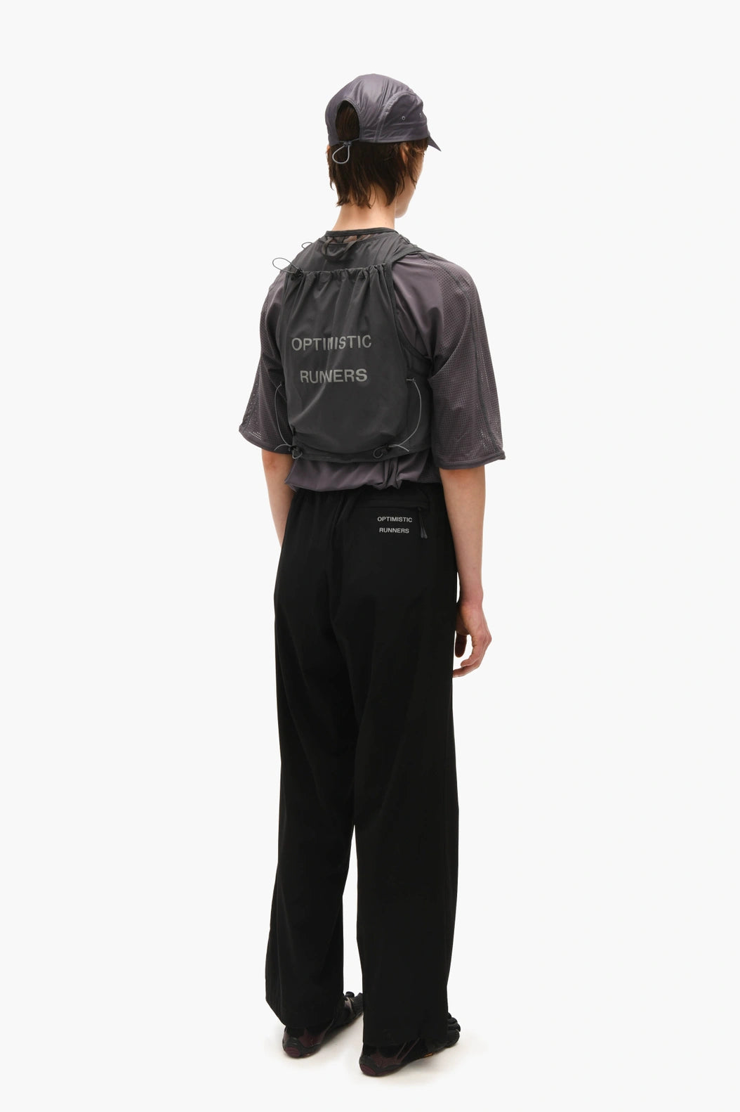 Optimistic Runners, Wide Pant, Black