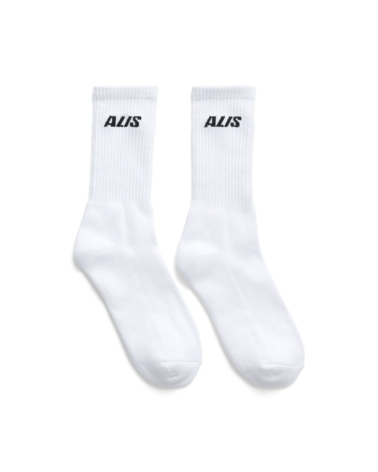 ALIS, BIRDY ESSENTIAL SOCKS W/ LOGO - HVID