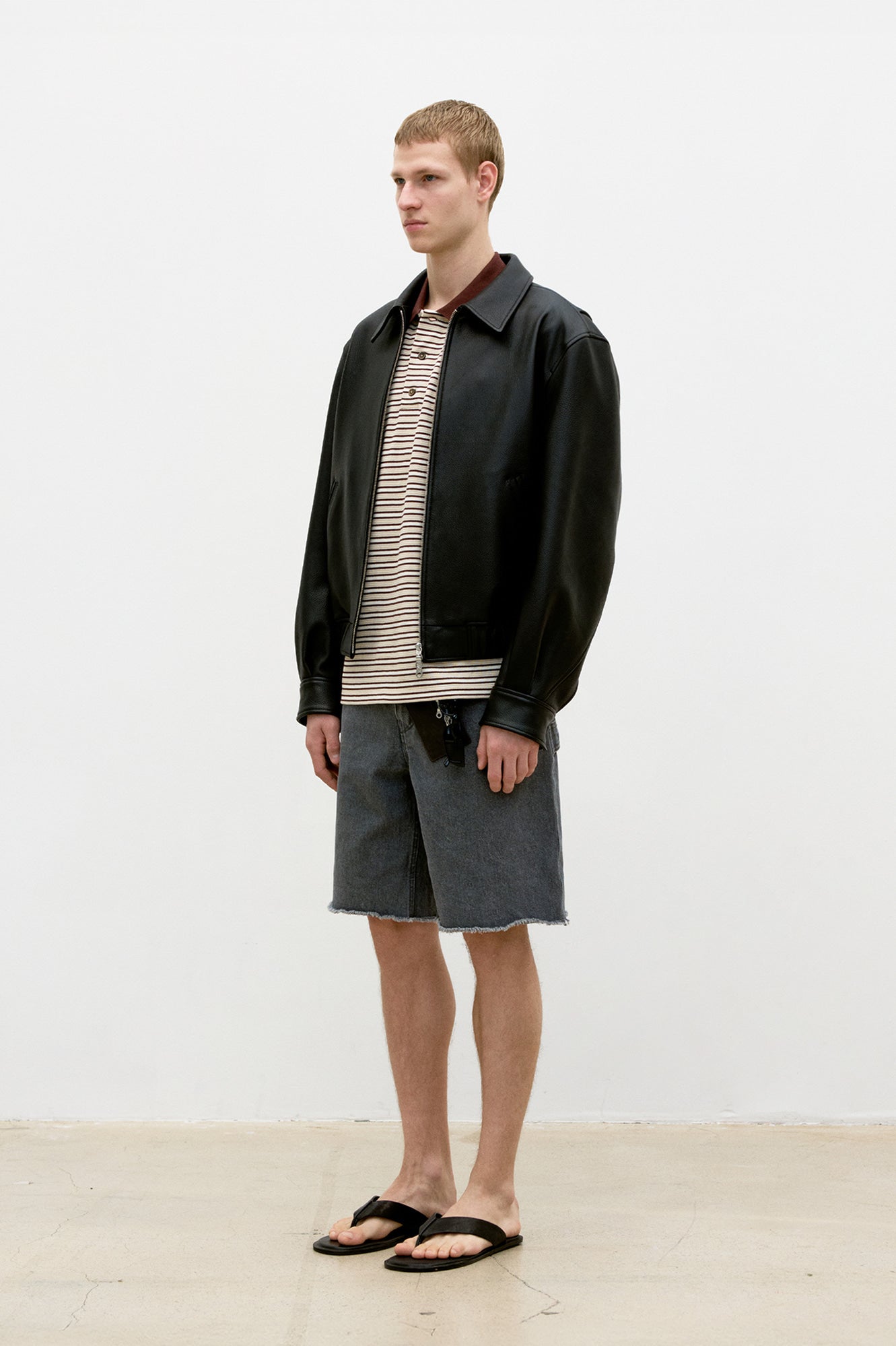 COOR,  Goatskin blouson, Black