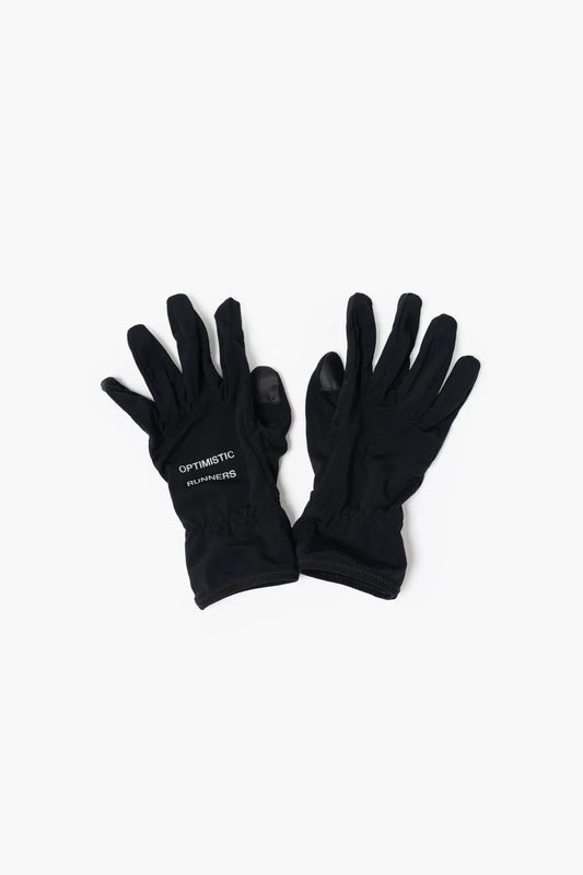 Optimistic Runners, Running Gloves, Black