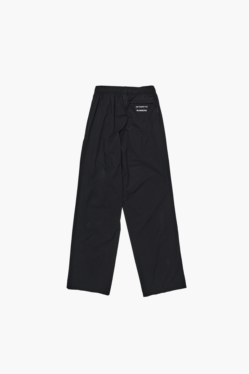 Optimistic Runners, Perforated Wide Pants, Black