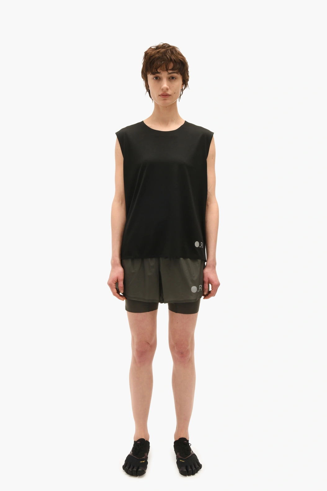 Optimistic Runners, Recycled OR Tank Top, Black