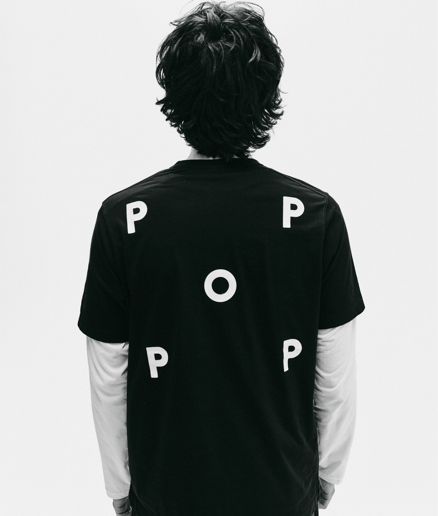 Pop Trading, POP LOGO T-SHIRT, BLACK/WHITE