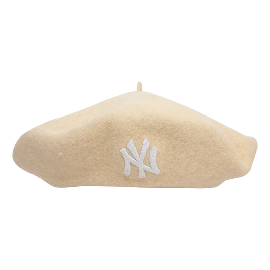 New York Yankees Wool Beret, Light Beige