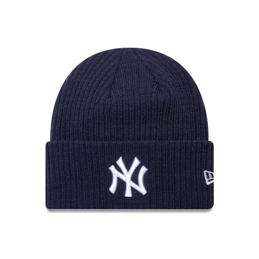 New Era, New York Yankees Wide Cuff Knit Beanie Hat, Navy