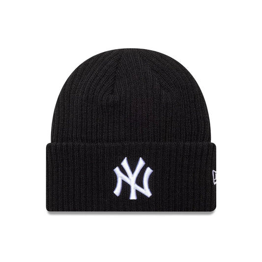 New Era, New York Yankees Wide Cuff Knit Beanie Hat, Black