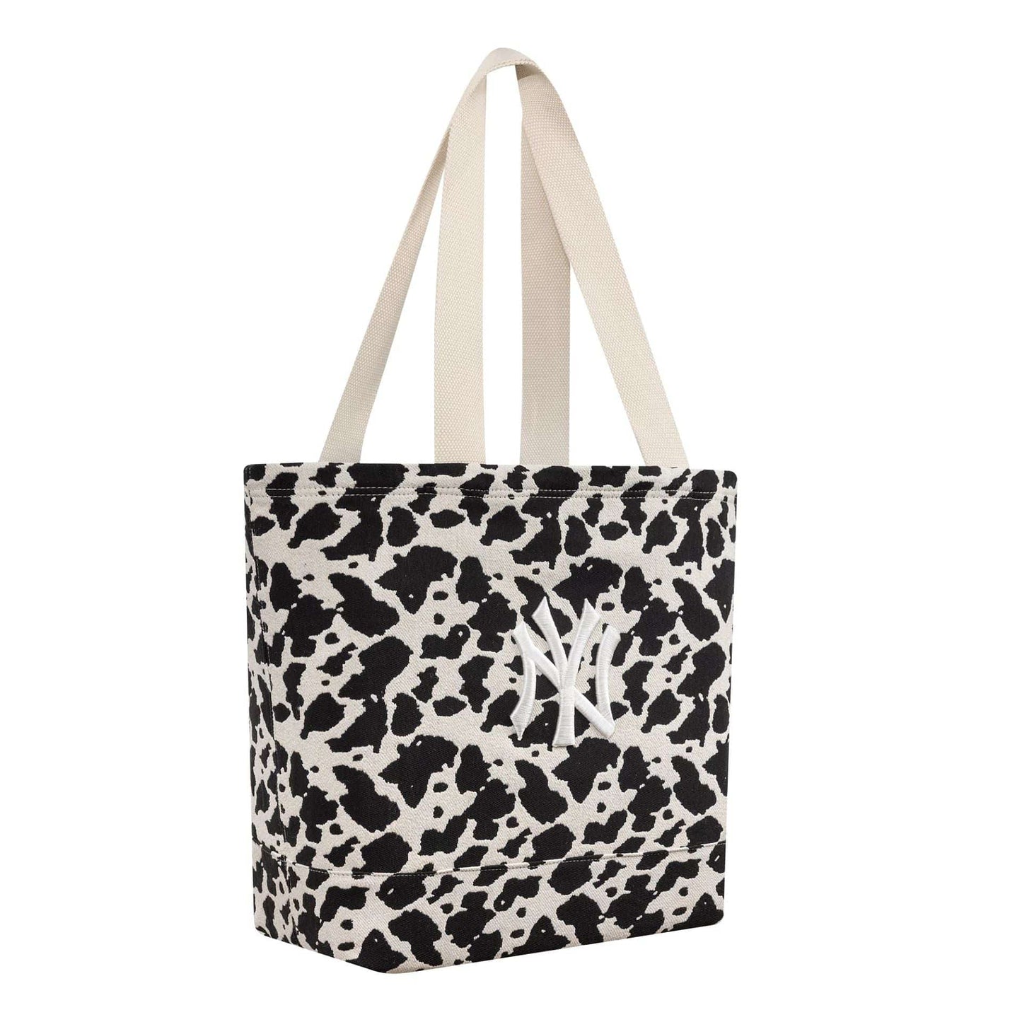 New Era, New York Yankees Cow Jacquard Tote Bag, Cream