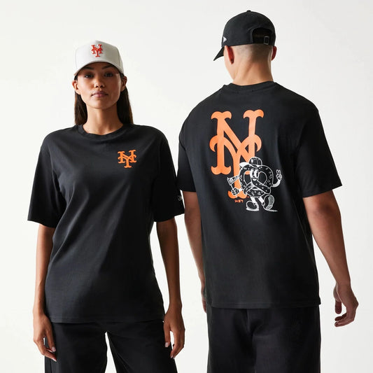 New Era, New York Mets Food Graphic T-Shirt, Black